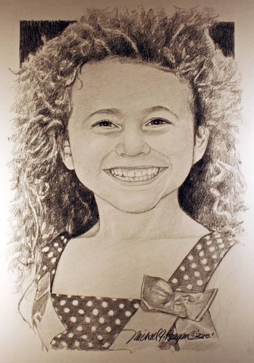 Avielle Rose Richman Portrait created by artist Michael G. Reagan