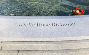 Avielle's Name on the Sandy Hook Permanent Memorial