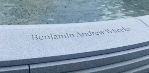 Benjamin's Name on the Sandy Hook Permanent Memorial