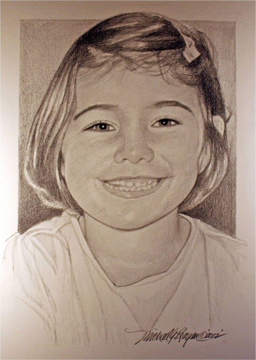 Caroline Phoebe Previdi Portrait created by artist Michael G. Reagan