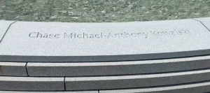 Chase's Name on the Sandy Hook Permanent Memorial