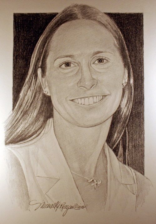 Dawn Hochsprung Portrait created by artist Michael G. Reagan