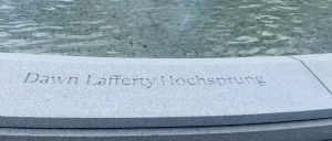 Dawn's Name on the Sandy Hook Permanent Memorial