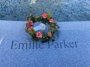 Emilie Parker's Name on the Sandy Hook Permanent Memorial