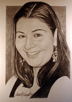 Rachel D'Avino Portrait created by artist Michael G. Reagan