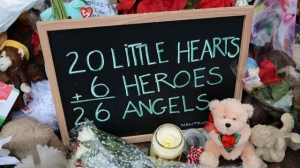 Memorial at Sandy Hook Elementary School